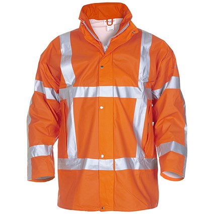 Hydrowear Neer Multi Hydrosoft Flame Retardant Anti-Static High Visibility Waterproof Parka, Orange, 3XL