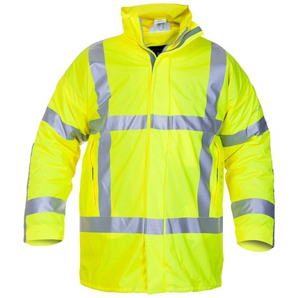 Hydrowear Norfolk Multi Hydrosoft Flame Retardant Anti-Static Waterproof Lined Parka, Saturn Yellow, Large