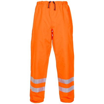 Hydrowear Ursum Simply No Sweat High Visibility Waterproof Trousers, Orange, 4XL