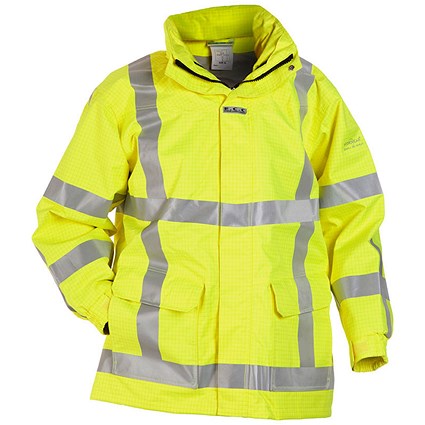 Hydrowear Markelo Flame Retardant Anti-Static Waterproof Parka, Saturn Yellow, Large