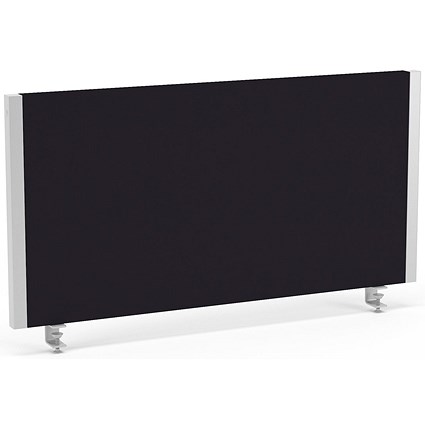 Impulse Evolve Desk Screen, 800x400mm, Silver Frame, Black