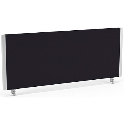 Impulse Evolve Desk Screen, 1000x400mm, Silver Frame, Black