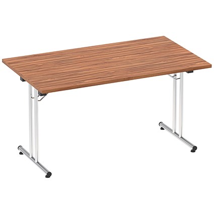 Impulse Rectangular Folding Table, 1400mm, Walnut