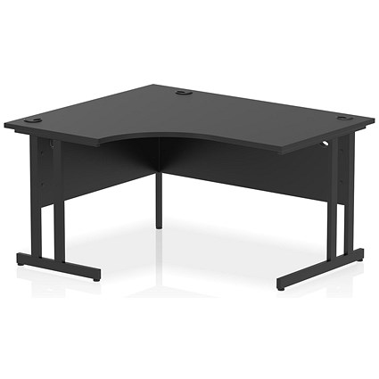 Impulse 1400mm Corner Desk, Left Hand, Black Cantilever Leg, Black