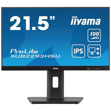 Iiyama Prolite Full HD IPS Monitor, 21.5 Inch, Black