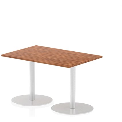 Italia Poseur Rectangle Table 1200mm Wide, 800mm Deep, Walnut