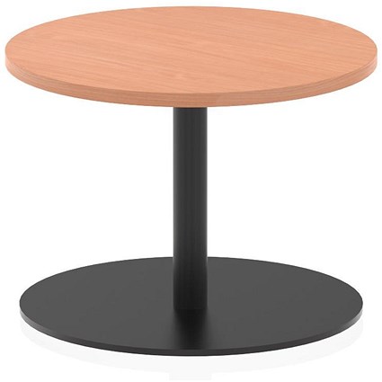 Italia Poseur Round Table, 600mm Wide, 475mm High, Beech