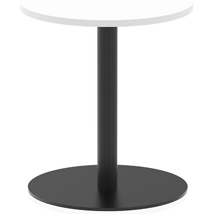 Italia Poseur Round Table, 600mm Wide, 720mm High, White