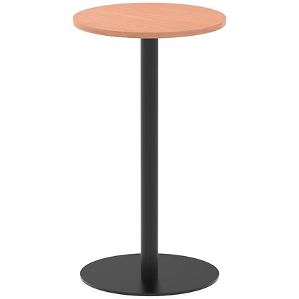 Italia Poseur Round Table, 600mm Wide, 1145mm High, Beech