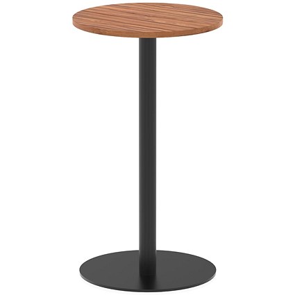 Italia Poseur Round Table, 600mm Wide, 1145mm High, Walnut