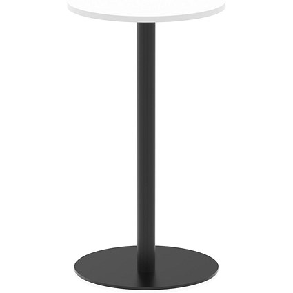 Italia Poseur Round Table, 600mm Wide, 1145mm High, White