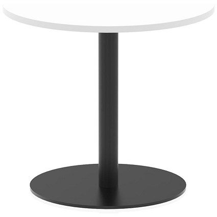 Italia Poseur Round Table, 800mm Wide, 720mm High, White