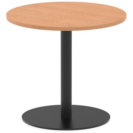 Italia Poseur Round Table, 800mm Wide, 720mm High, Oak