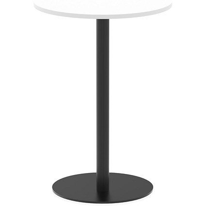 Italia Poseur Round Table, 800mm Wide, 1145mm High, White