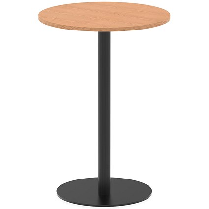 Italia Poseur Round Table, 800mm Wide, 1145mm High, Oak