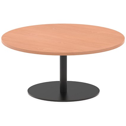 Italia Poseur Round Table, 1000mm Wide, 475mm High, Beech