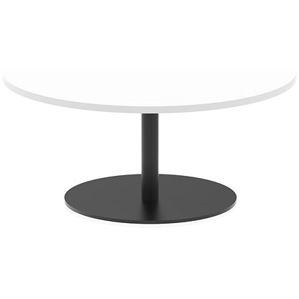 Italia Poseur Round Table, 1000mm Wide, 475mm High, White