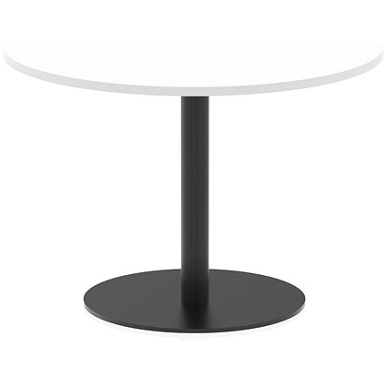 Italia Poseur Round Table, 1000mm Wide, 720mm High, White