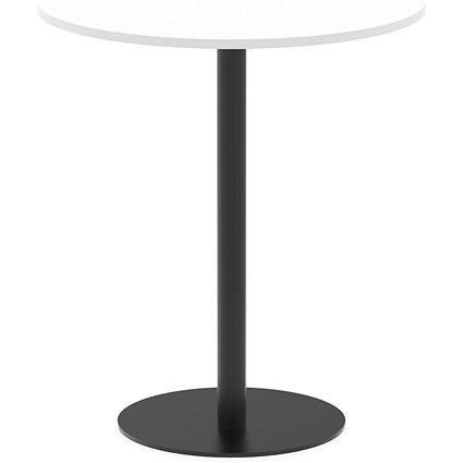 Italia Poseur Round Table, 1000mm Wide, 1145mm High, White