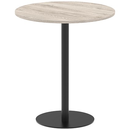 Italia Poseur Round Table, 1000mm Wide, 1145mm High, Grey Oak