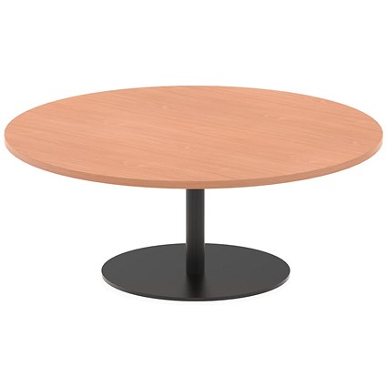 Italia Poseur Round Coffee Table, 1200mm Wide, 475mm High, Beech