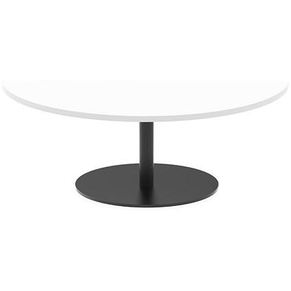 Italia Poseur Round Coffee Table, 1200mm Wide, 475mm High, White