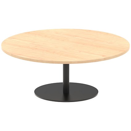 Italia Poseur Round Coffee Table, 1200mm Wide, 475mm High, Maple