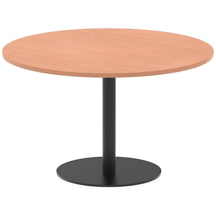 Italia Poseur Round Table, 1200mm Wide, 720mm High, Beech