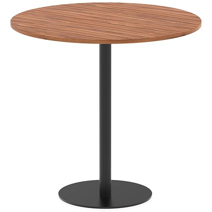 Italia Poseur Round Table, 1200mm Wide, 1145mm High, Walnut