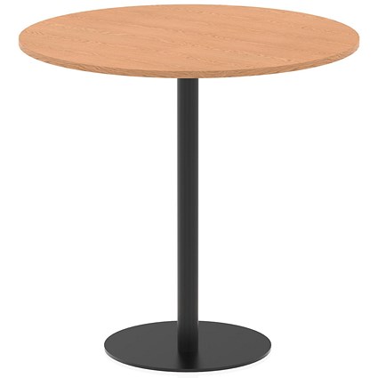 Italia Poseur Round Table, 1200mm Wide, 1145mm High, Oak