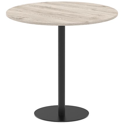 Italia Poseur Round Table, 1200mm Wide, 1145mm High, Grey Oak