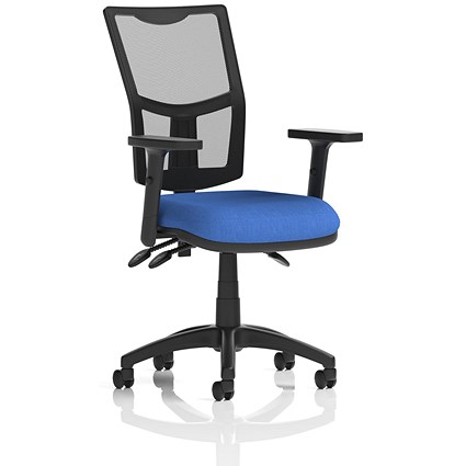 Eclipse Plus III Mesh Back Operator Chair, Height Adjustable Arms, Blue