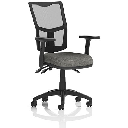 Eclipse Plus III Mesh Back Operator Chair, Height Adjustable Arms, Charcoal