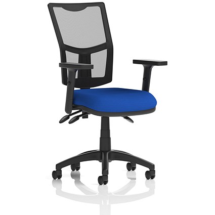 Eclipse Plus III Mesh Back Operator Chair, Height Adjustable Arms, Stevia Blue