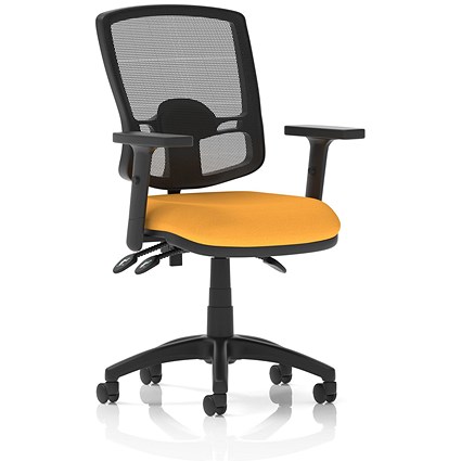 Eclipse Plus III Deluxe Mesh Back Operator Chair, Height Adjustable Arms, Senna Yellow