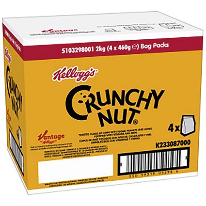 Kellogg's Crunchy Nut Bag, 460g, Pack of 4