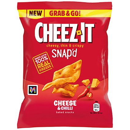 Cheez-It SnapD Cheese and Chilli Baked Snacks, 40g, Pack of 20