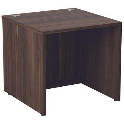 Jemini Reception Modular Straight Desk Unit, 800x800x740mm, Walnut