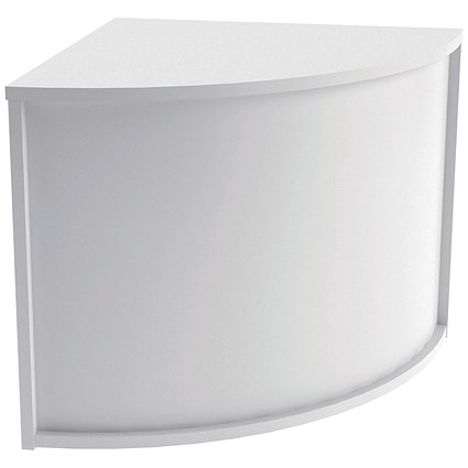 Jemini Reception Modular Corner Desk Unit, 800x800x740mm, White