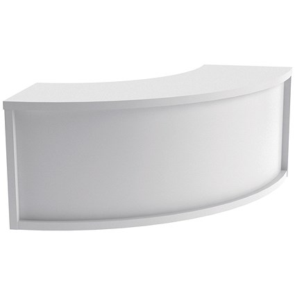 Jemini Reception Modular Corner Riser Unit, 800x800x400mm, White