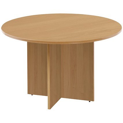 Arista Round Meeting Table, 1100x1100x730mm, Maple