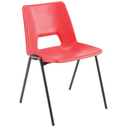 Jemini Polypropylene Stacking Chair, Red