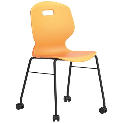 Titan Arc Mobile Four Leg Chair, Size 6, Marigold