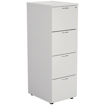 Jemini Foolscap Filing Cabinet, 4 Drawer, White