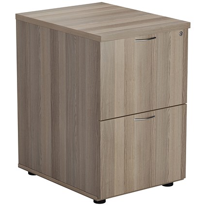 Jemini Foolscap Filing Cabinet, 2 Drawer, Grey Oak