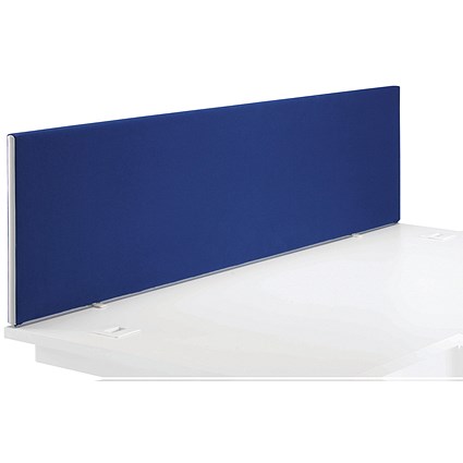 Jemini Straight Desk Mounted Screen, 1600x400mm, Blue