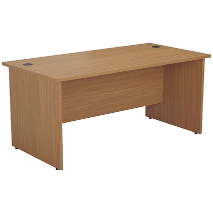 Jemini 1400mm Rectangular Desk, Panel End Leg, Oak