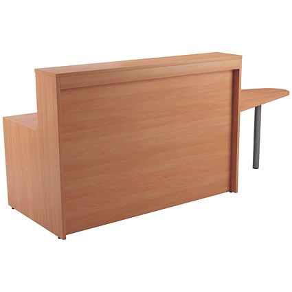 Jemini Reception Unit with Extension, 1600x800x740mm, Beech