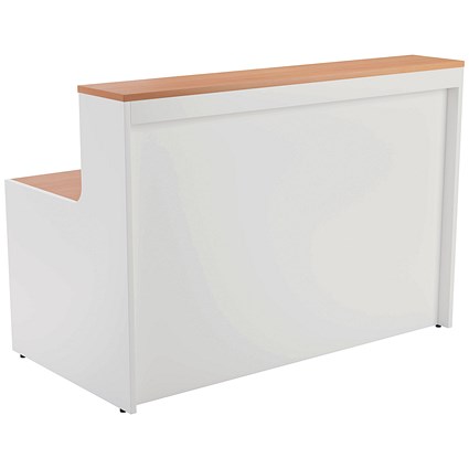 Jemini Two-Tone Reception Unit, 1400x800x740mm, Beech & White