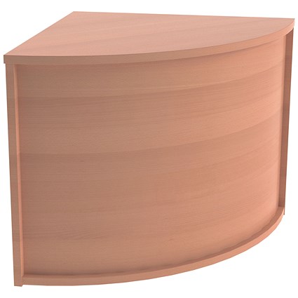 Jemini Reception Modular Corner Desk Unit, 800x800x740mm, Beech